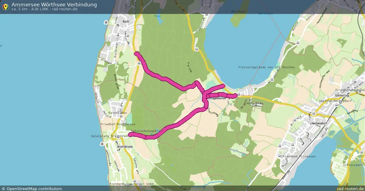 Ammersee Wörthsee Verbindung (A-W Link) – Fernradroute auf Rad-Routen.de
