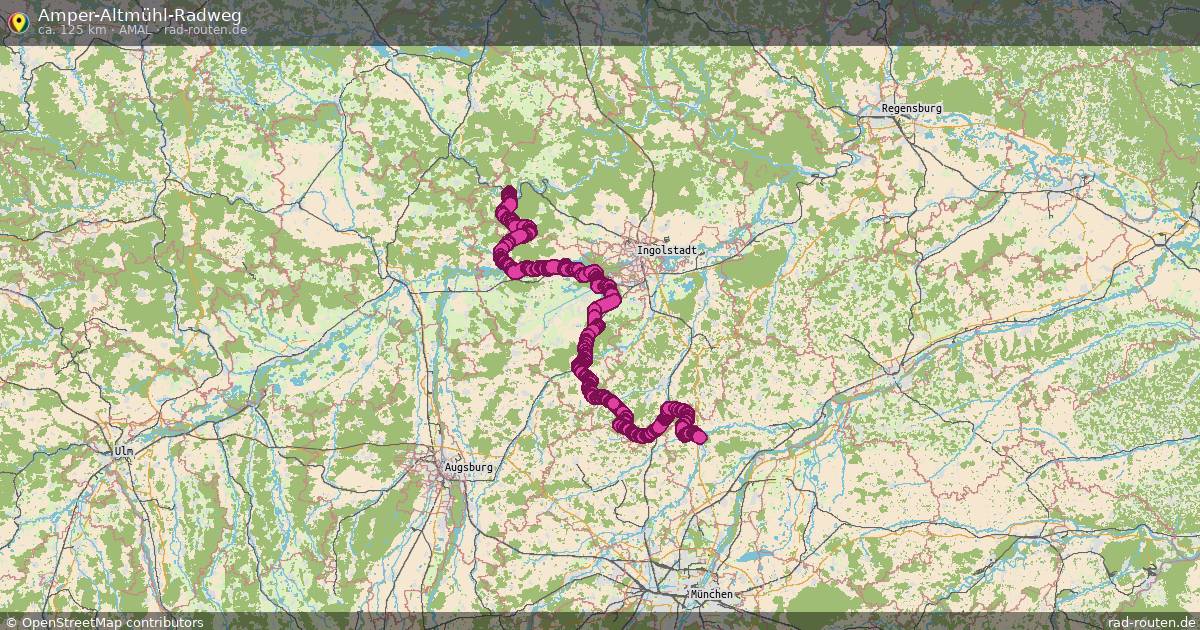 Amper-Altmühl-Radweg (AmAl) – Fernradroute auf Rad-Routen.de
