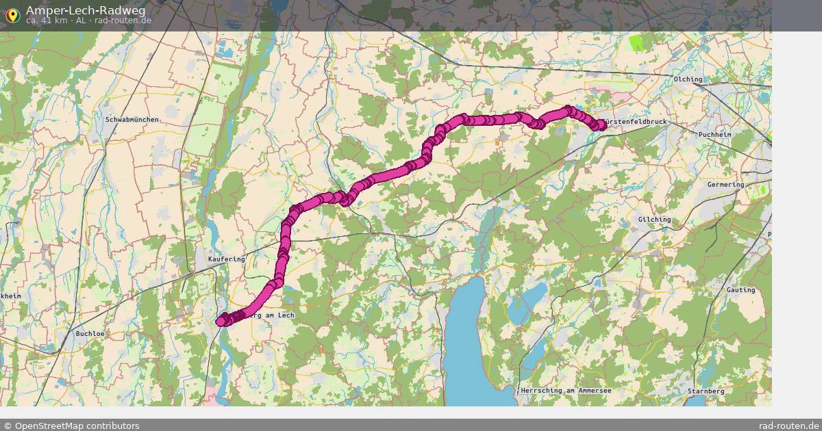 Amper-Lech-Radweg (AL) – Fernradroute auf Rad-Routen.de