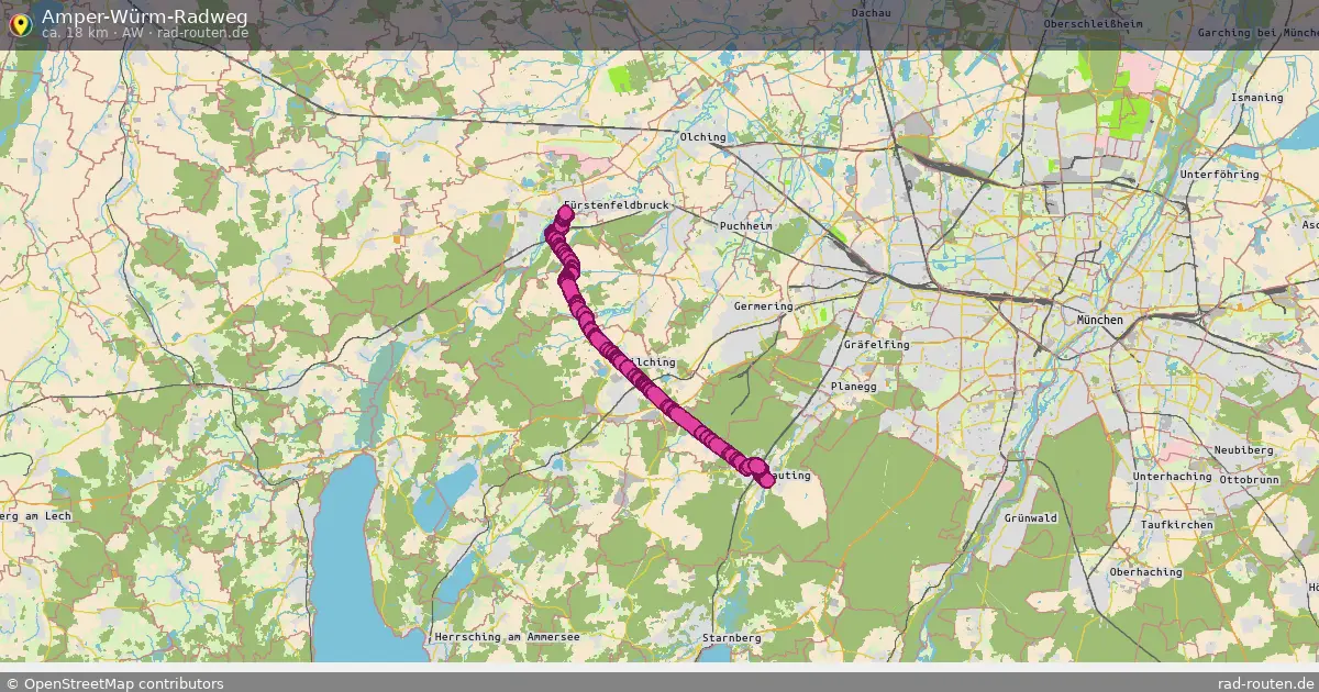 Amper-Würm-Radweg (AW) – Fernradroute auf Rad-Routen.de