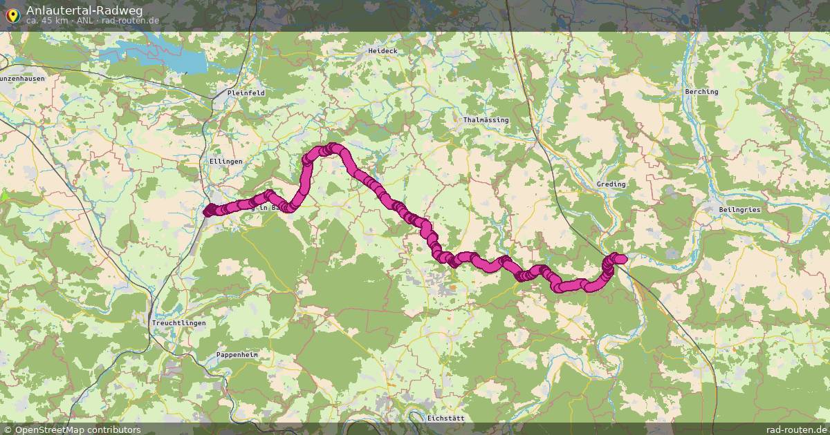 Anlautertal-Radweg (Anl) – Fernradroute auf Rad-Routen.de