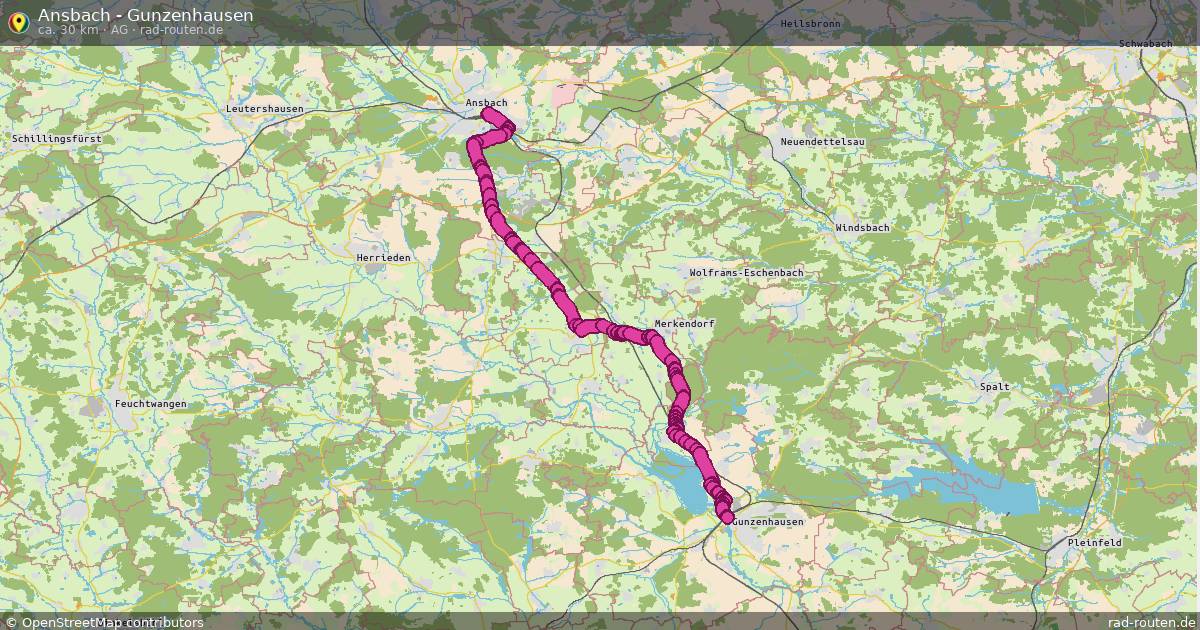 Ansbach - Gunzenhausen (AG) – Fernradroute auf Rad-Routen.de
