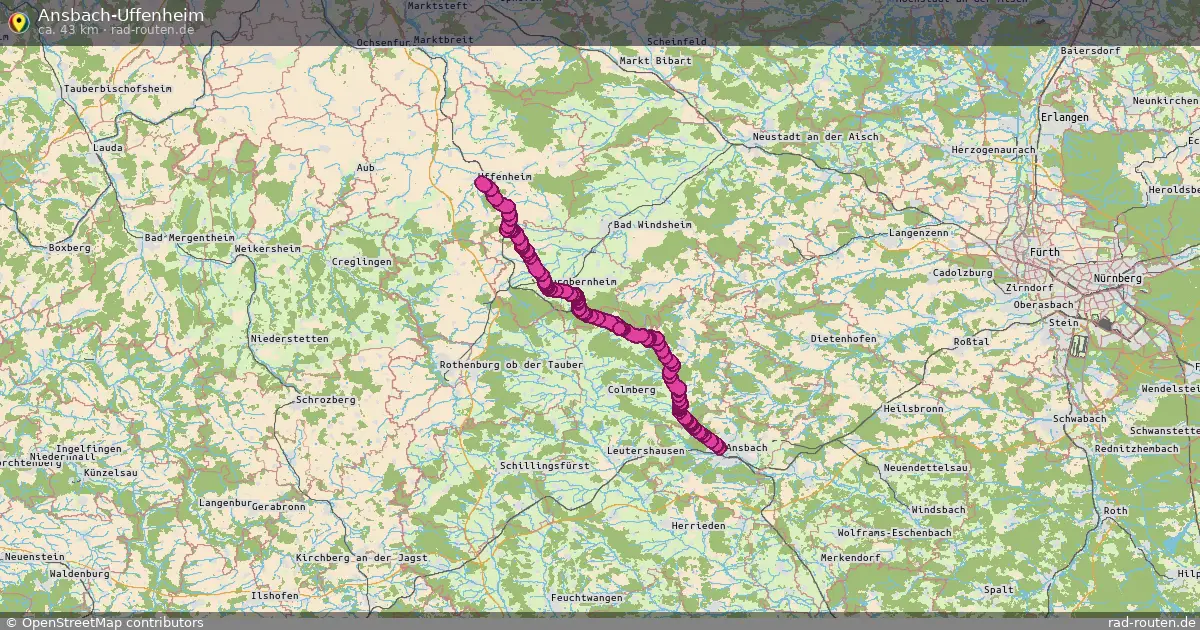 Ansbach-Uffenheim – Fernradroute auf Rad-Routen.de