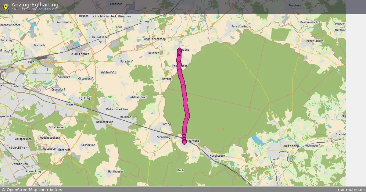 Anzing-Eglharting – Fernradroute auf Rad-Routen.de