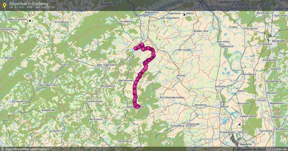 Appelbach-Radweg (Apb) – Fernradroute auf Rad-Routen.de