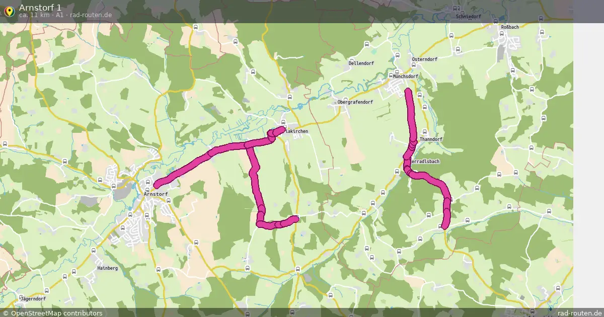 Arnstorf 1 (A1) – Fernradroute auf Rad-Routen.de