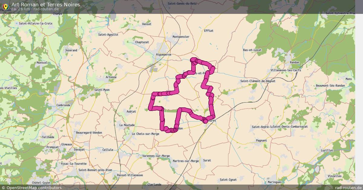 Art Roman et Terres Noires – Fernradroute auf Rad-Routen.de