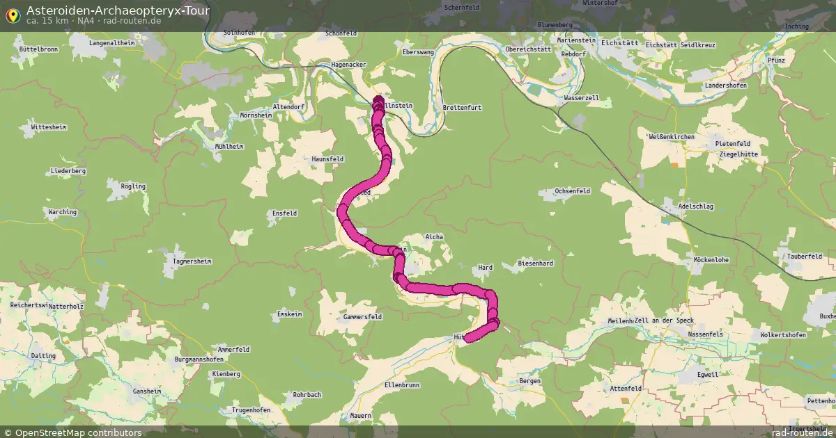 Asteroiden-Archaeopteryx-Tour (NA4) – Fernradroute auf Rad-Routen.de