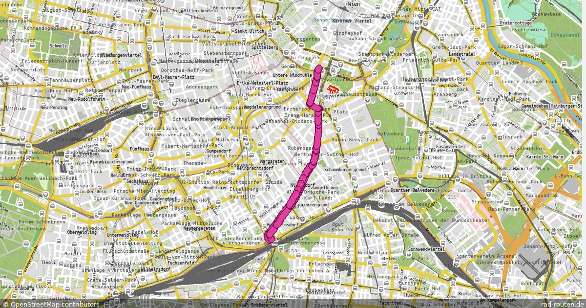 AT:Vienna:Basisrouten – Fernradroute auf Rad-Routen.de