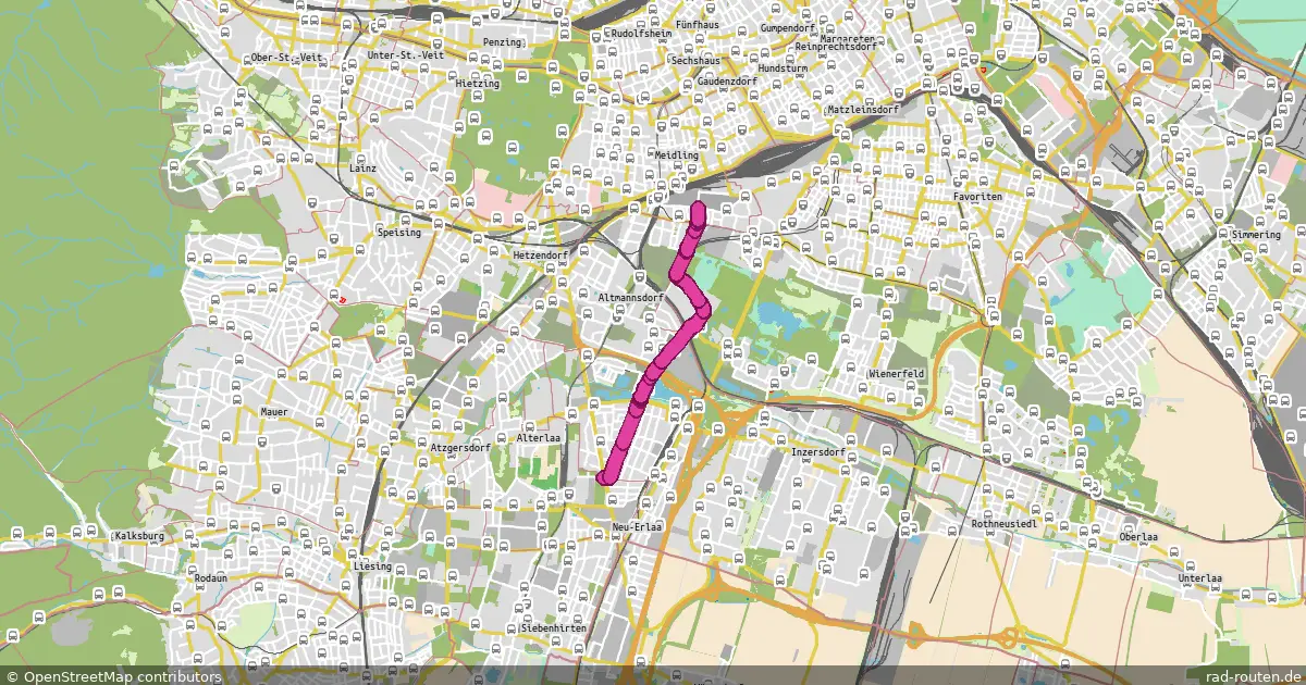 AT:Vienna:Grundnetz – Fernradroute auf Rad-Routen.de