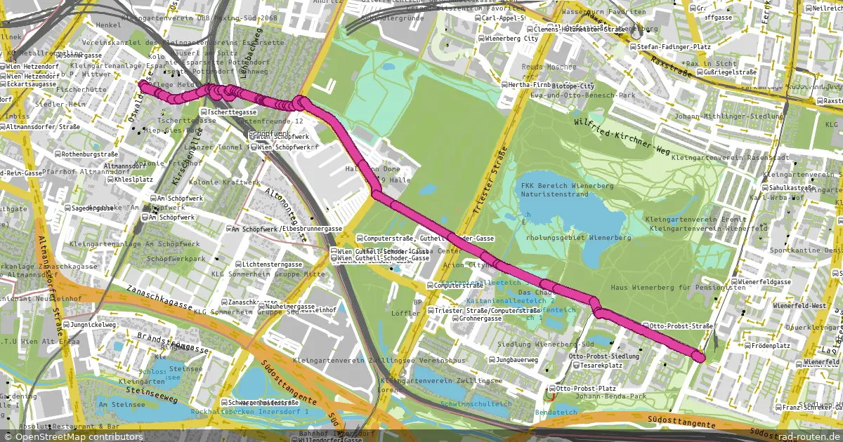AT:Vienna:Grundnetz – Fernradroute auf Rad-Routen.de