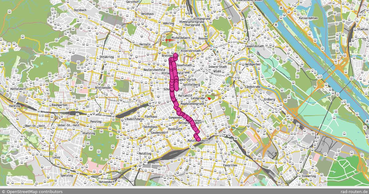 AT:Vienna:Grundnetz – Fernradroute auf Rad-Routen.de