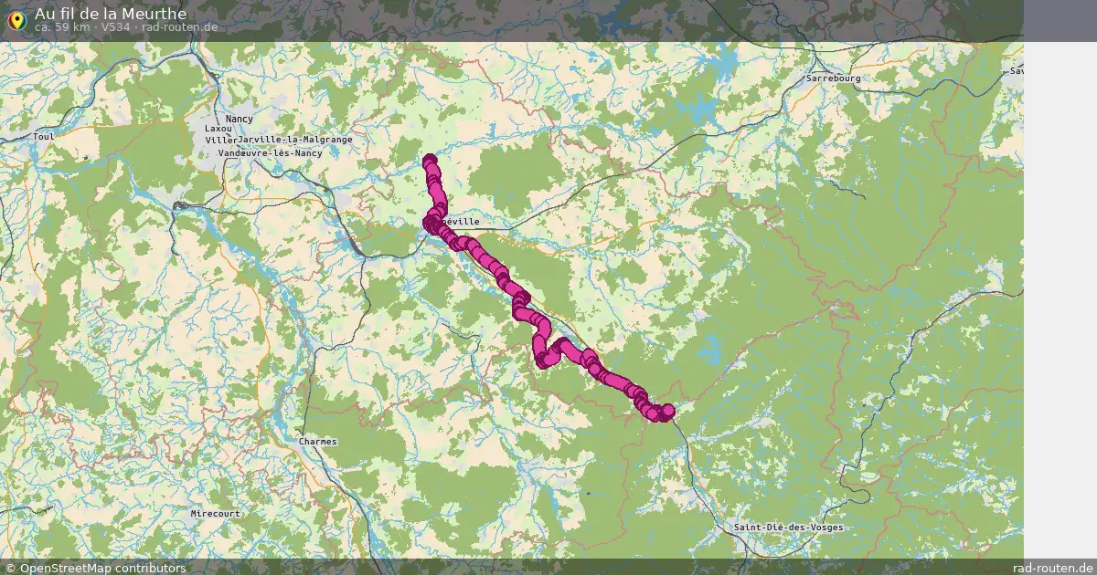 Au fil de la Meurthe (V534) – Fernradroute auf Rad-Routen.de