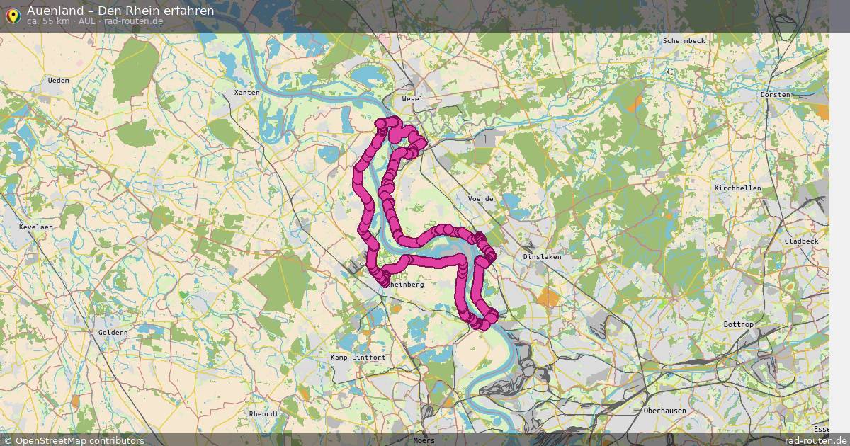 Auenland – Den Rhein erfahren (AUL) – Fernradroute auf Rad-Routen.de