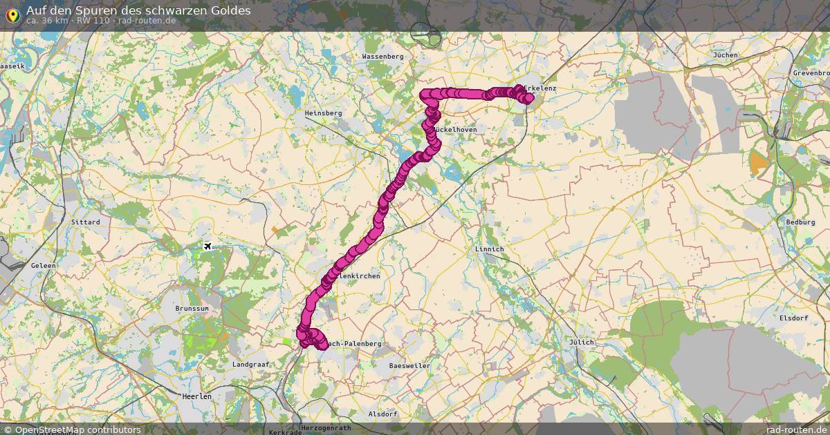 Auf den Spuren des schwarzen Goldes (RW 110) – Fernradroute auf Rad-Routen.de