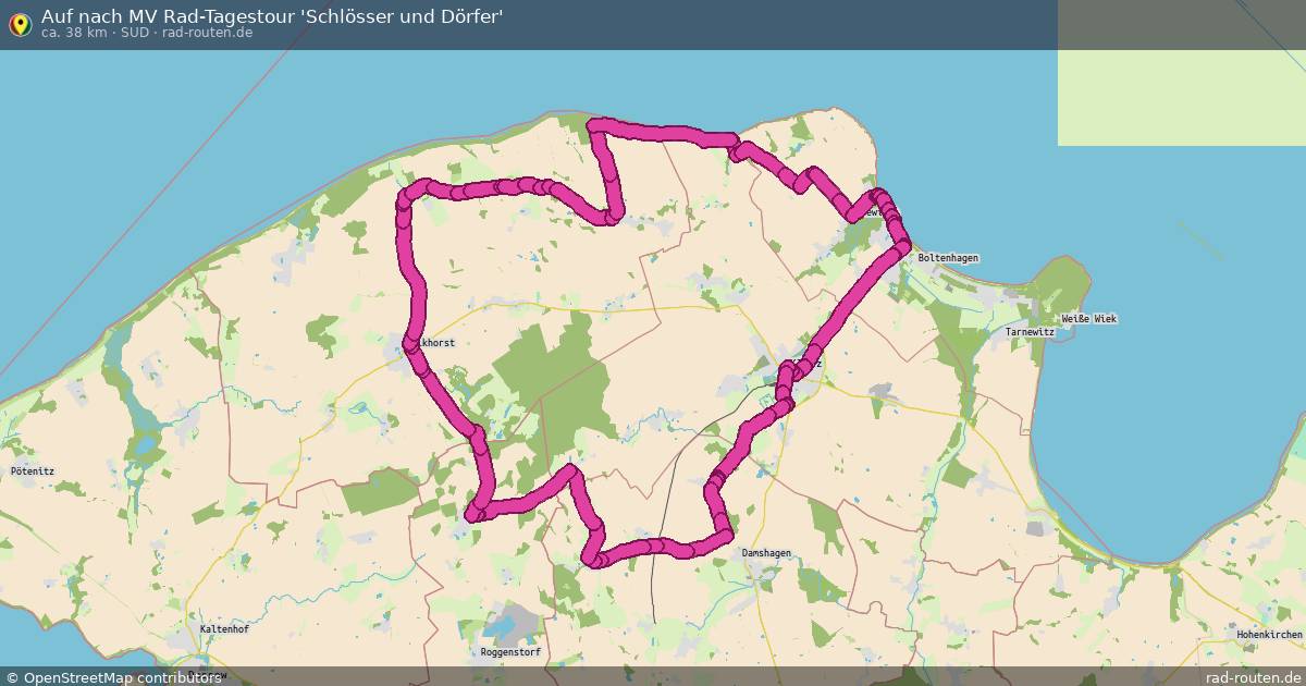 Auf nach MV Rad-Tagestour 'Schlösser und Dörfer' (SUD) – Fernradroute auf Rad-Routen.de