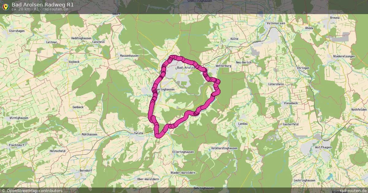 Bad Arolsen Radweg R1 (R1) – Fernradroute auf Rad-Routen.de