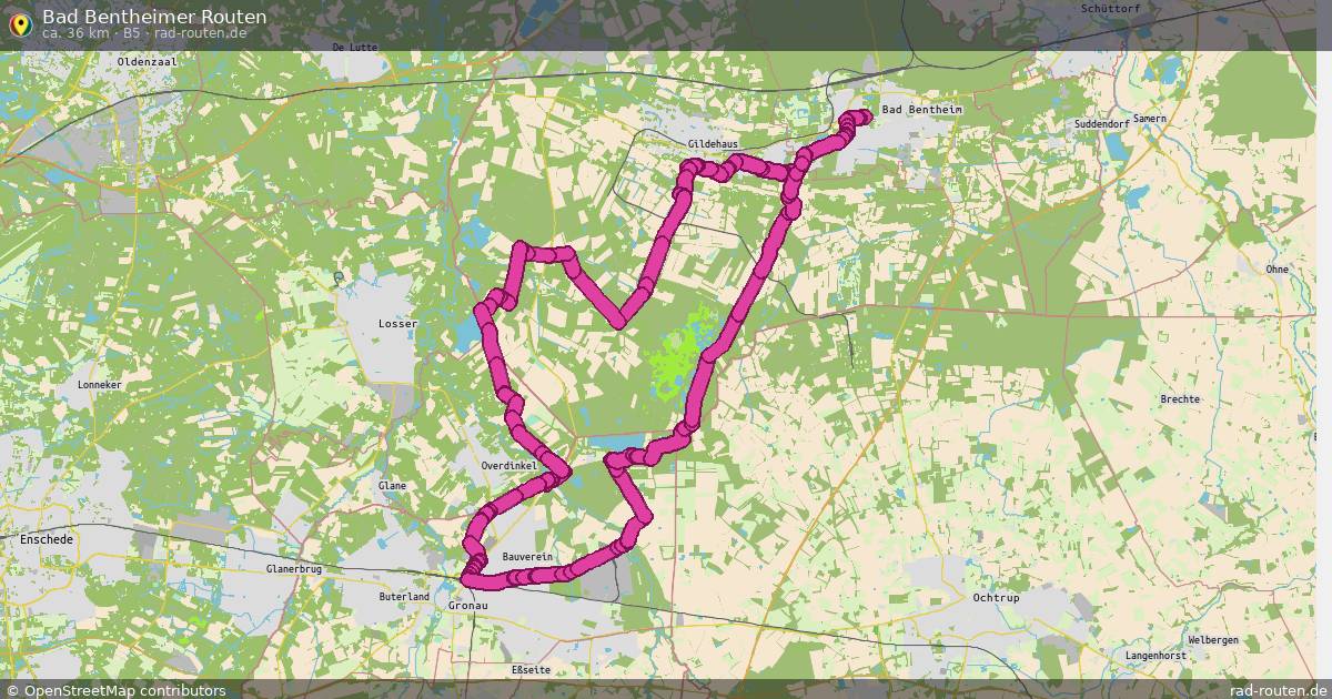 Bad Bentheimer Routen (B5) – Fernradroute auf Rad-Routen.de