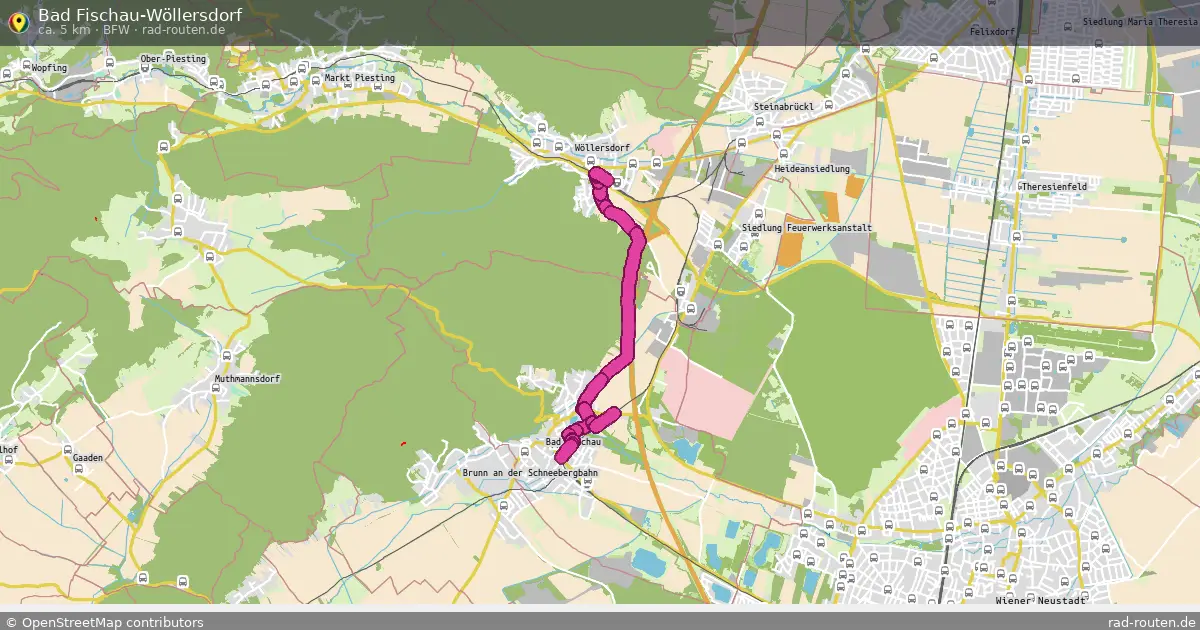 Bad Fischau-Wöllersdorf (BFW) – Fernradroute auf Rad-Routen.de