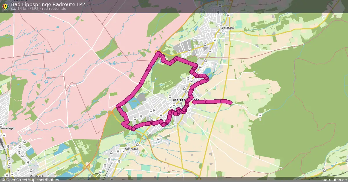 Bad Lippspringe Radroute LP2