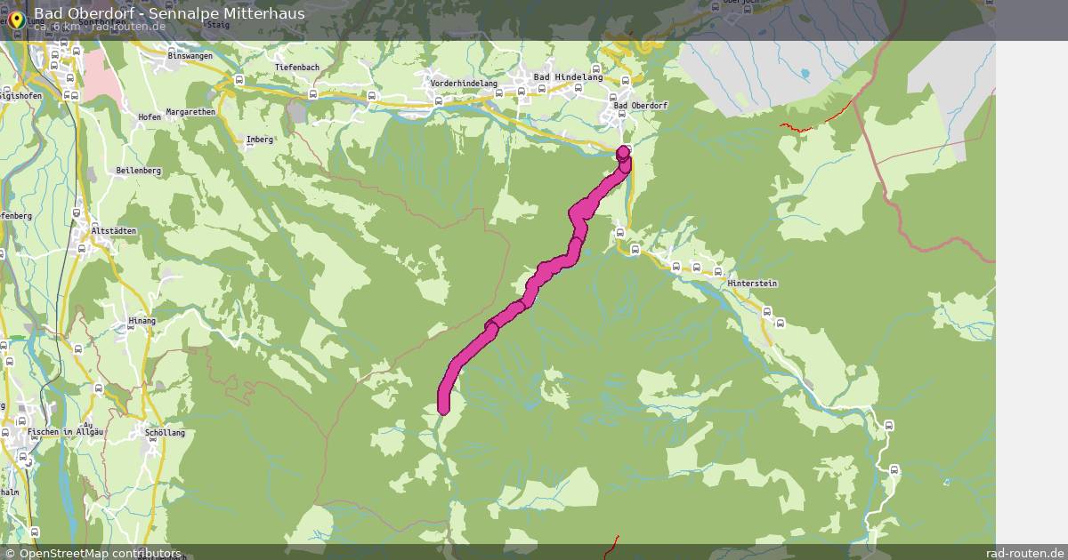 Bad Oberdorf - Sennalpe Mitterhaus – Fernradroute auf Rad-Routen.de