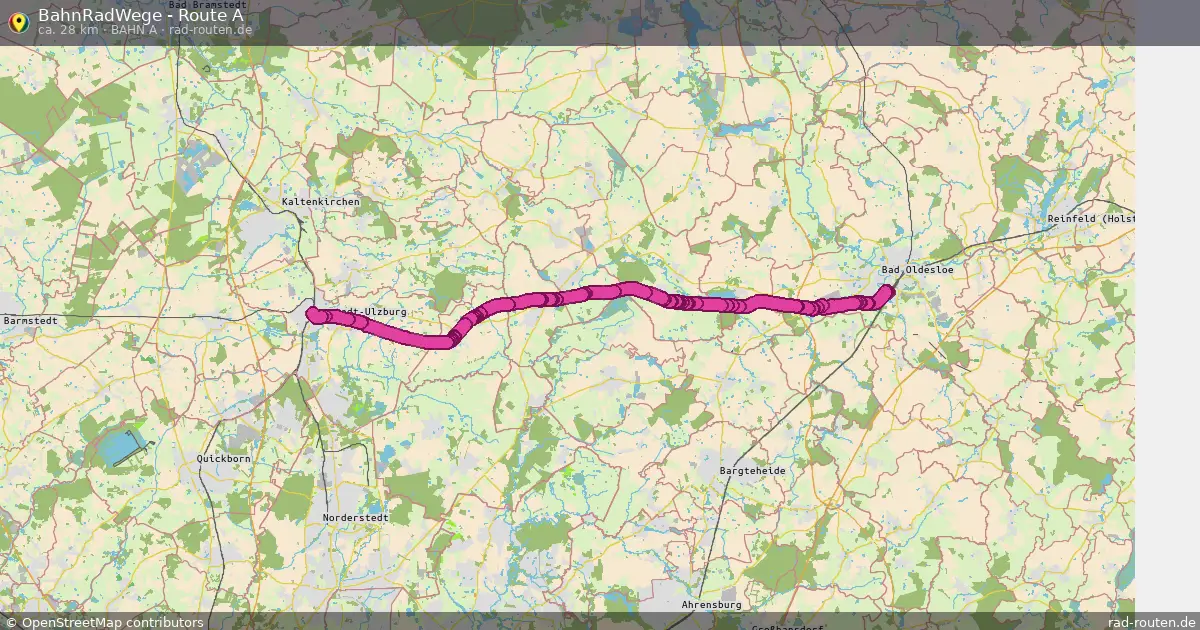 BahnRadWege - Route A (Bahn A) – Fernradroute auf Rad-Routen.de