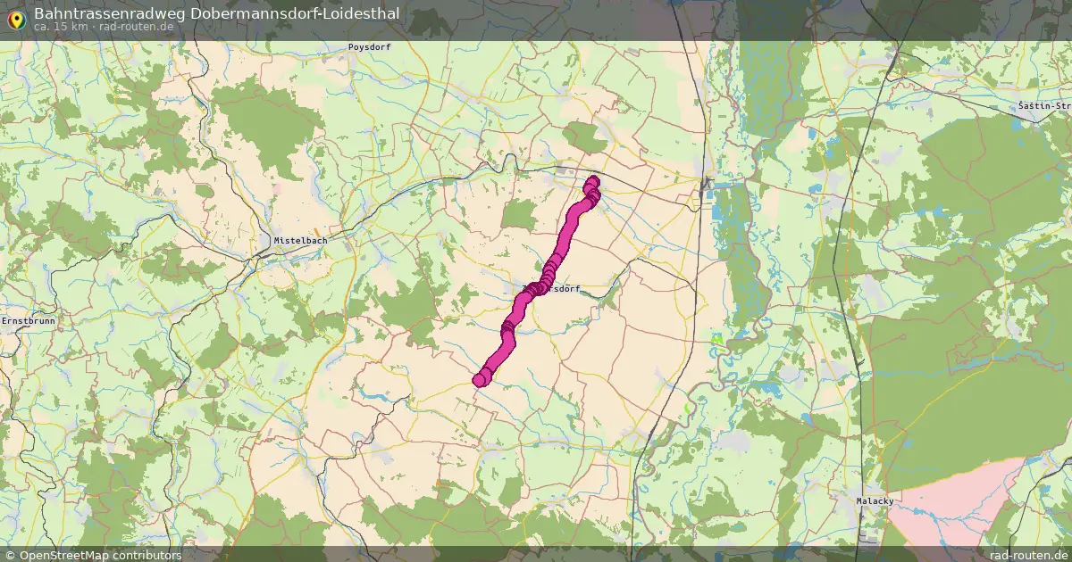 Bahntrassenradweg Dobermannsdorf-Loidesthal