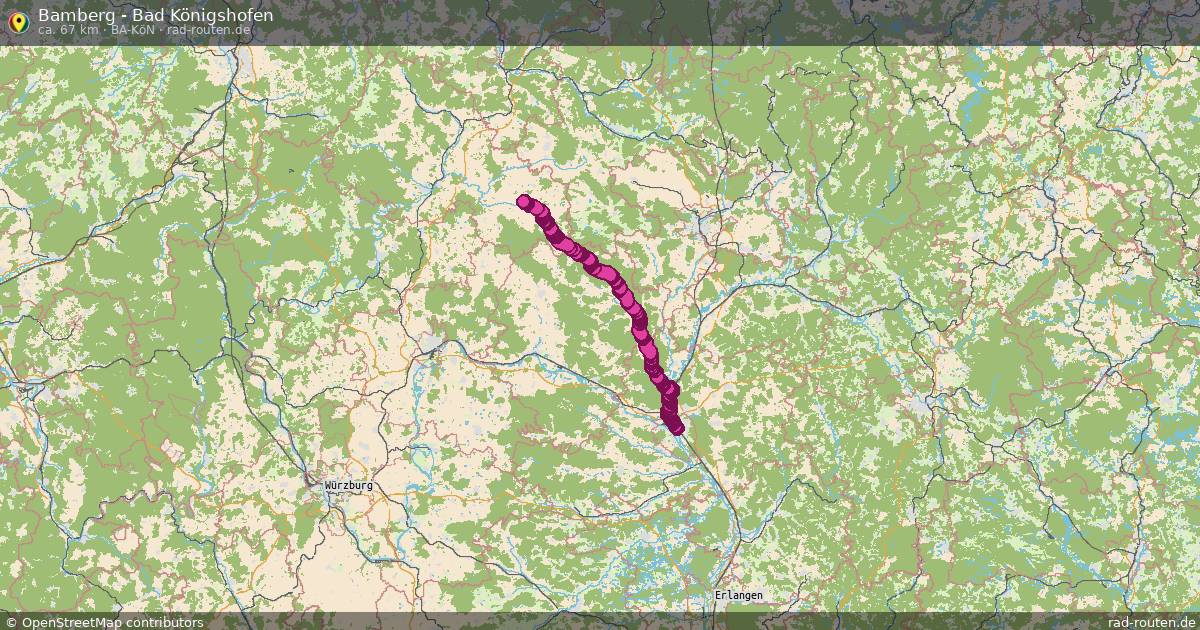 Bamberg - Bad Königshofen (Ba-Kön) – Fernradroute auf Rad-Routen.de