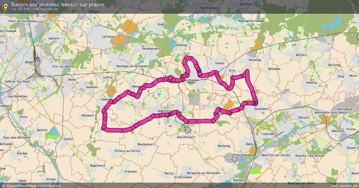 Bassin sur plateau, bassin sur plaine – Fernradroute auf Rad-Routen.de