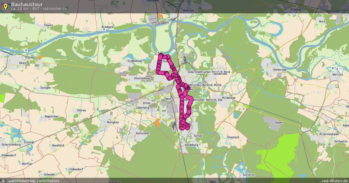 Bauhaustour (BHT) – Fernradroute auf Rad-Routen.de