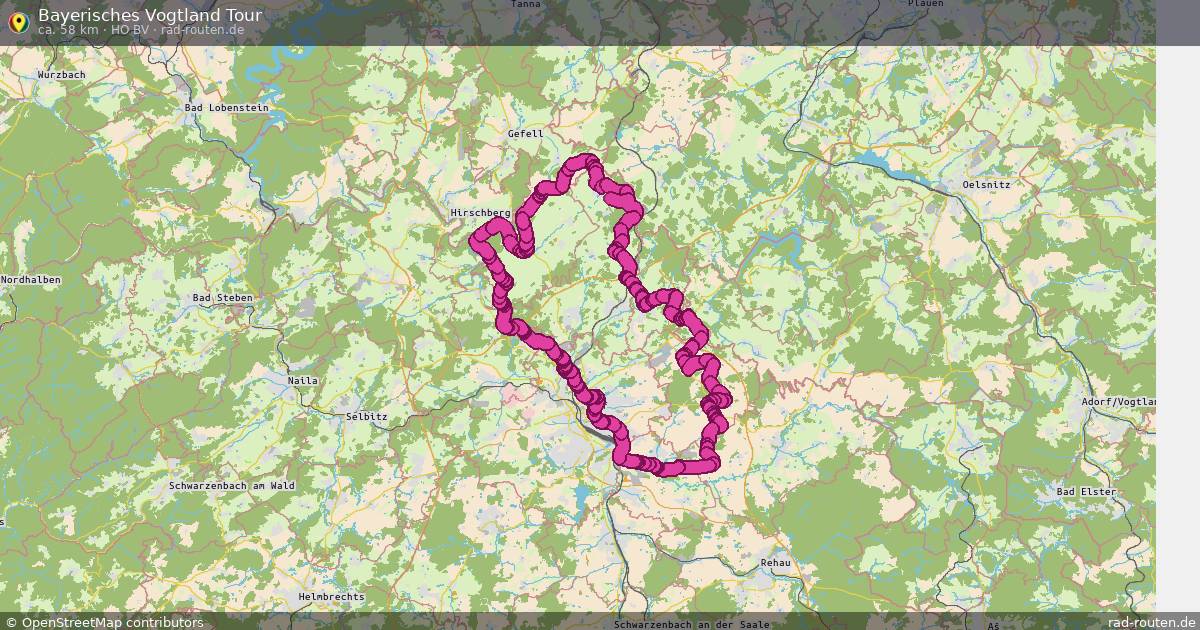 Bayerisches Vogtland Tour (HO BV) – Fernradroute auf Rad-Routen.de