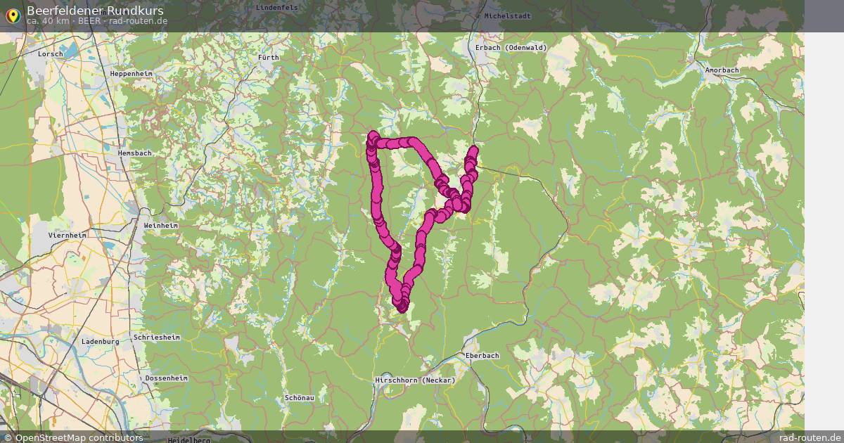 Beerfeldener Rundkurs (Beer) – Fernradroute auf Rad-Routen.de