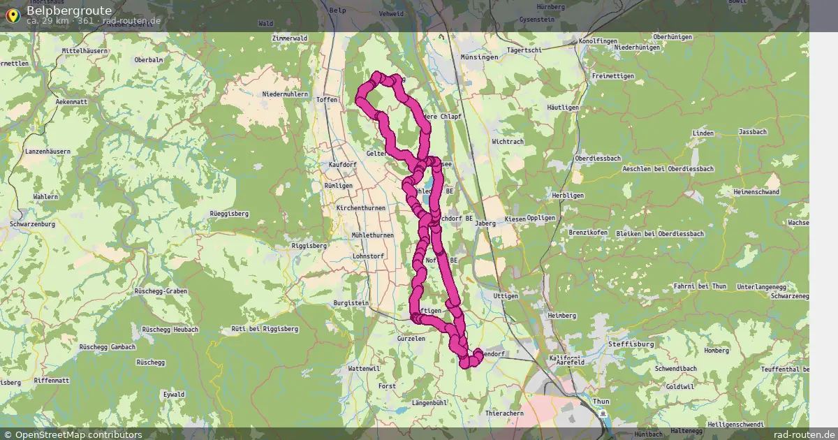 Belpbergroute (361) – Fernradroute auf Rad-Routen.de
