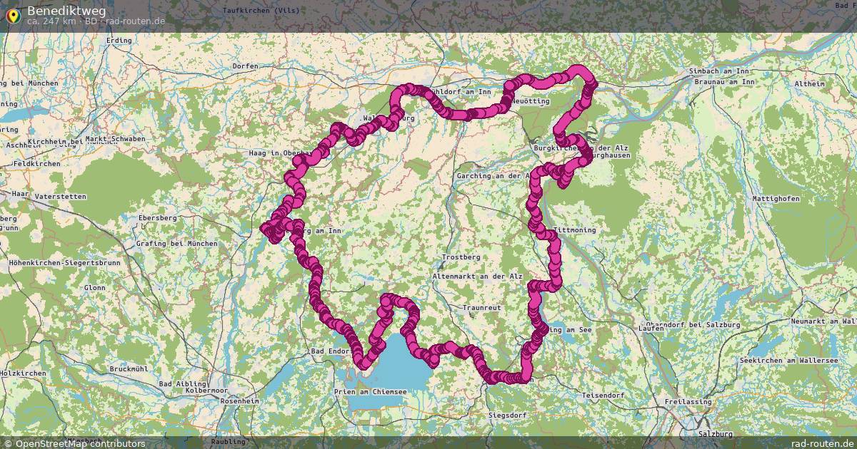 Benediktweg (BD) – Fernradroute auf Rad-Routen.de