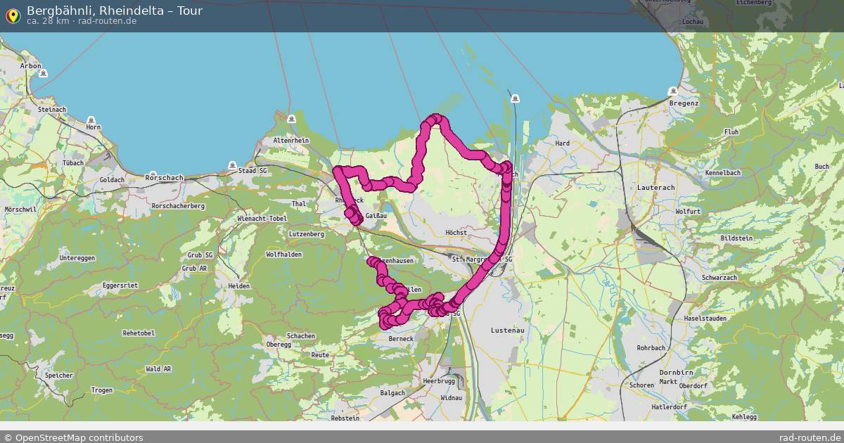 Bergbähnli, Rheindelta – Tour – Fernradroute auf Rad-Routen.de