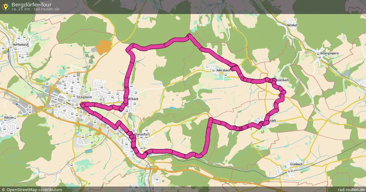 Bergdörfer-Tour – Fernradroute auf Rad-Routen.de