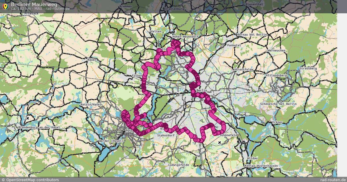 Berliner Mauerweg (Mau) – Fernradroute auf Rad-Routen.de