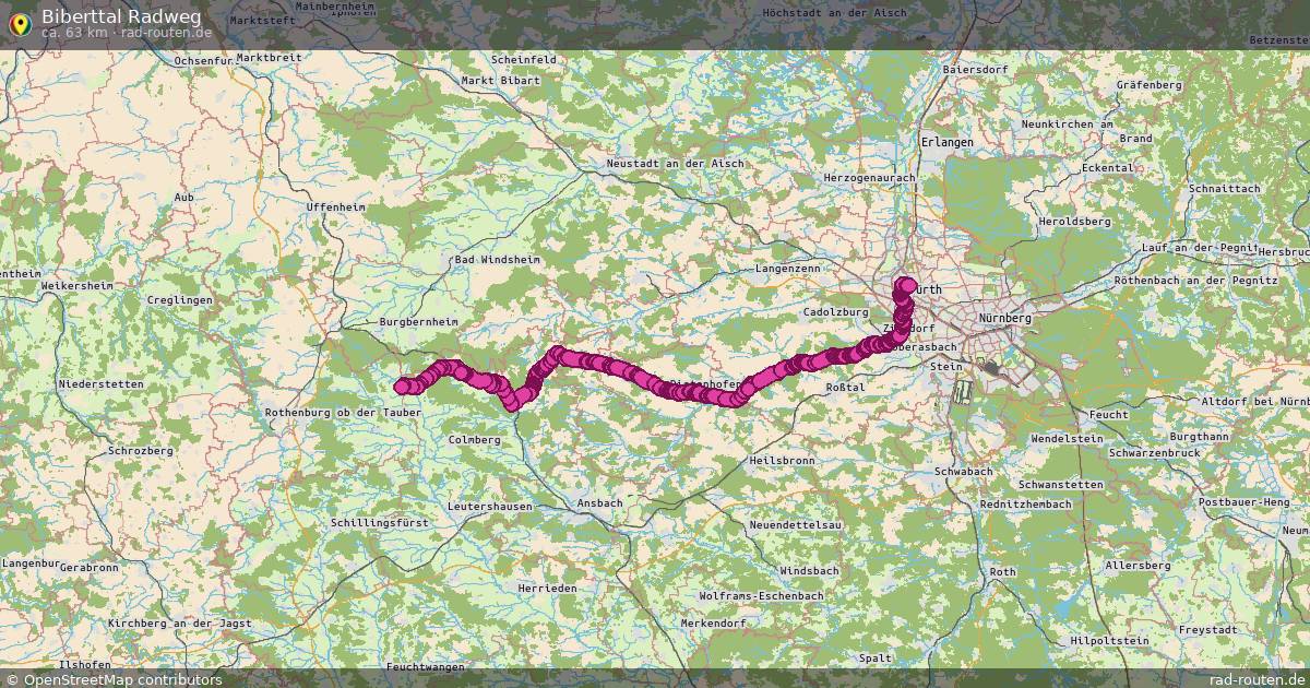Biberttal Radweg – Fernradroute auf Rad-Routen.de