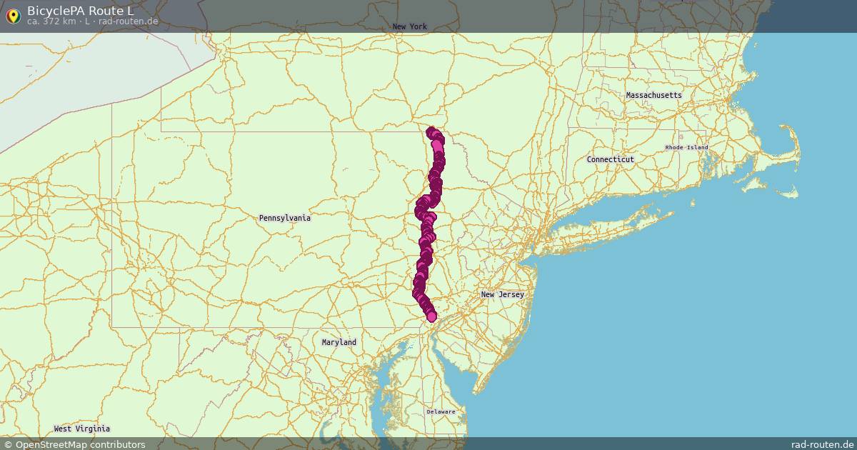 BicyclePA Route L (L) – Fernradroute auf Rad-Routen.de