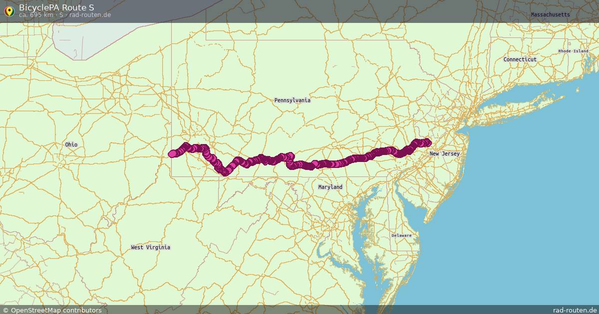 BicyclePA Route S (S) – Fernradroute auf Rad-Routen.de