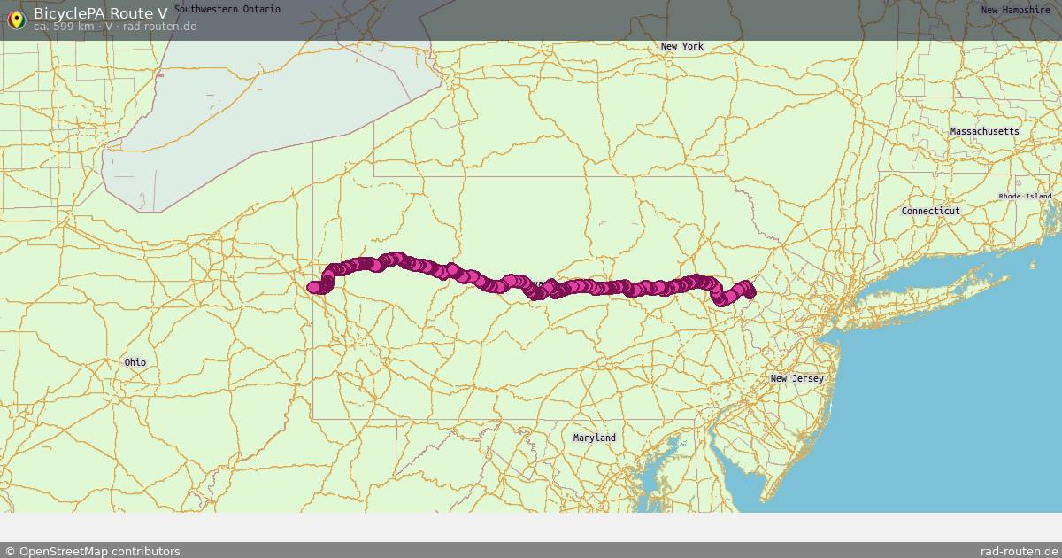 BicyclePA Route V (V) – Fernradroute auf Rad-Routen.de
