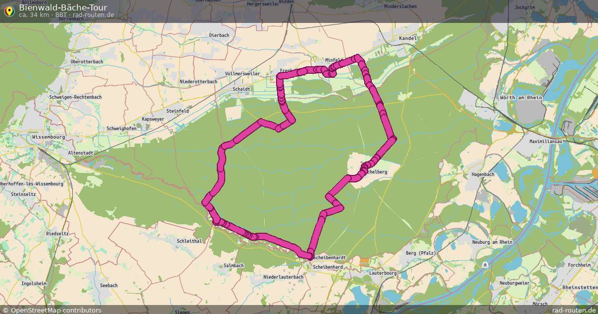 Bienwald-Bäche-Tour (BBT) – Fernradroute auf Rad-Routen.de