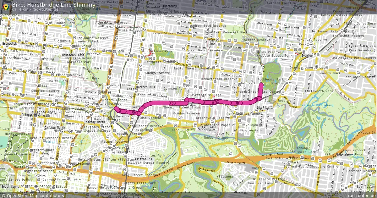 Bike: Hurstbridge Line Shimmy – Fernradroute auf Rad-Routen.de