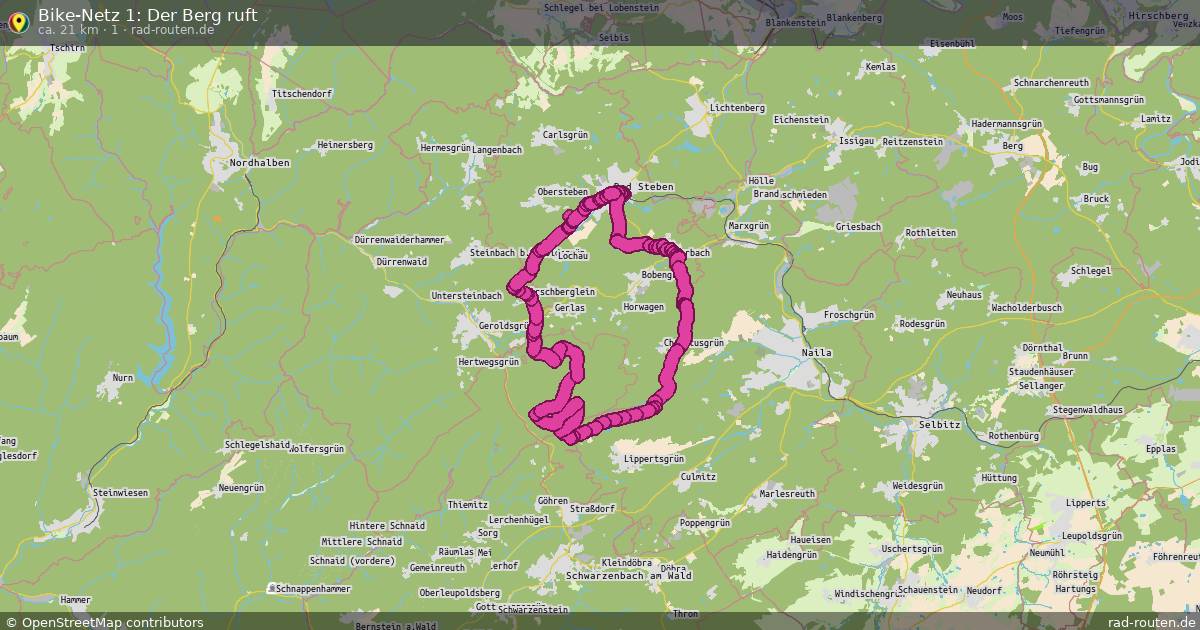 Bike-Netz 1: Der Berg ruft (1) – Fernradroute auf Rad-Routen.de