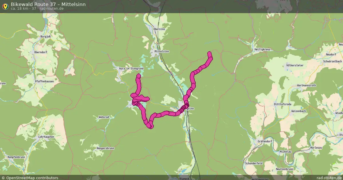 Bikewald Route 37 – Mittelsinn (37) – Fernradroute auf Rad-Routen.de