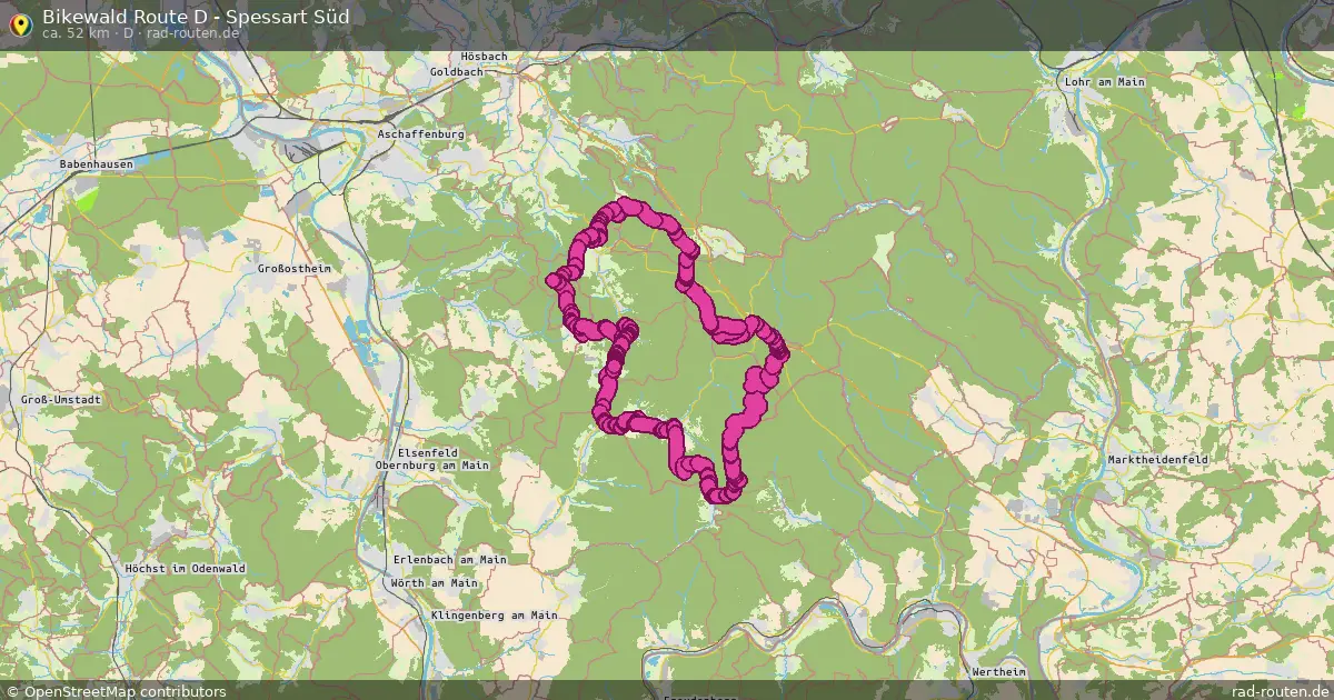 Bikewald Route D - Spessart Süd (D) – Fernradroute auf Rad-Routen.de