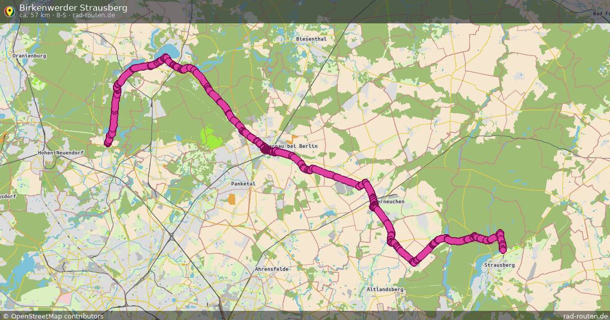 Birkenwerder Strausberg (B-S) – Fernradroute auf Rad-Routen.de