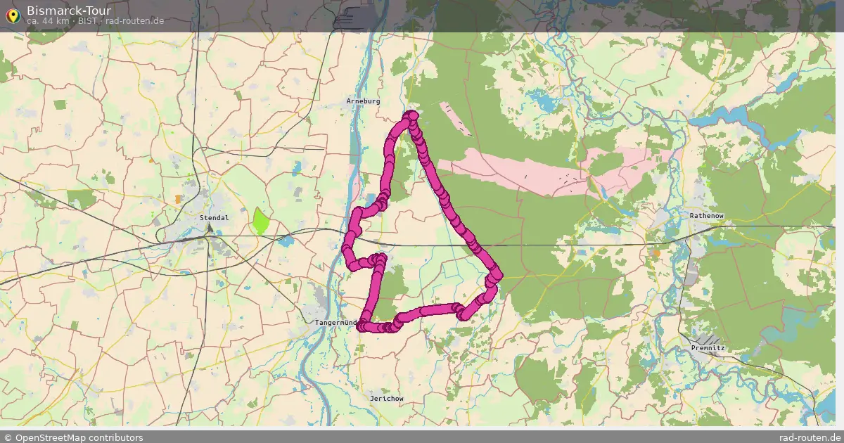 Bismarck-Tour (BIST) – Fernradroute auf Rad-Routen.de
