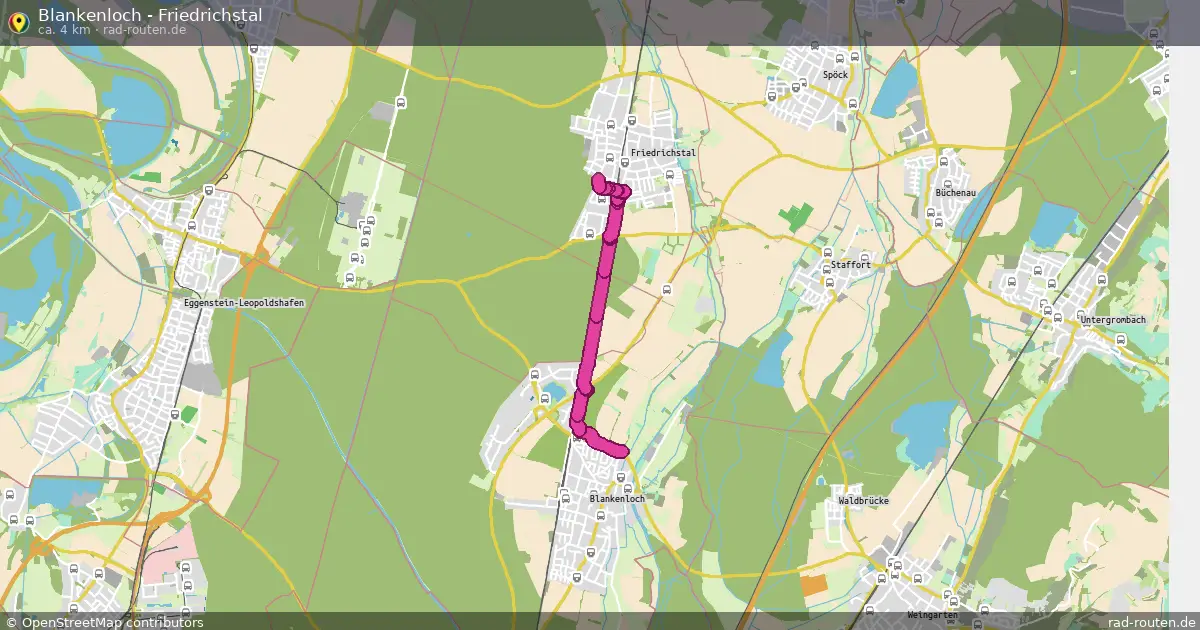 Blankenloch - Friedrichstal – Fernradroute auf Rad-Routen.de