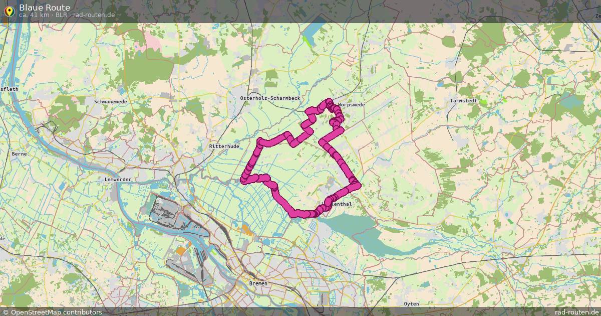Blaue Route (BlR) – Fernradroute auf Rad-Routen.de